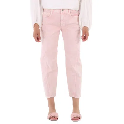 Pre-owned Stella Mccartney Ladies Twisted Seam Jeans In Pink