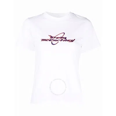 STELLA MCCARTNEY STELLA MCCARTNEY LADIES WHITE LOGO PRINTED T-SHIRT