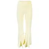 Stella Mccartney Ladies Yellow High Waist Flared Ruffled Pants In Yellow