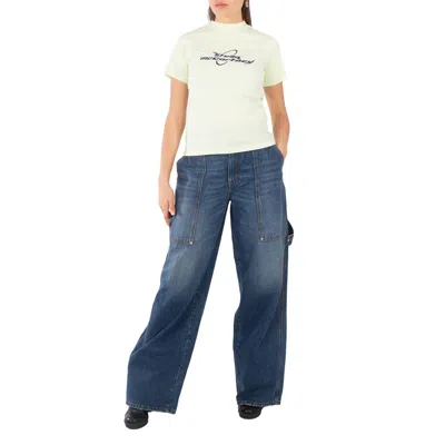 STELLA MCCARTNEY STELLA MCCARTNEY LADIES YELLOW LOGO-PRINT SHORT-SLEEVE T-SHIRT