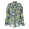 Stella Mccartney Ladies Yellow Washed Silk Fungi Forest Print Top In Yellow