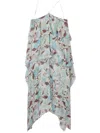 Stella Mccartney Lady Garden-print Silk Chiffon Dress In Green