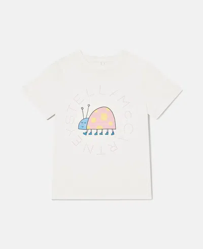 Stella Mccartney Kids' Ladybird Graphic T-shirt In White