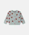 Stella Mccartney Ladybird Knitted Crewneck Cardigan In Green