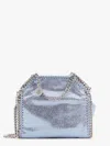 Stella Mccartney Falabella Mini Tote Shoulder Bag In Shaggy Deer Eco Shiny Fabric