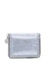 Stella Mccartney Laminated Wallet With Chain In Blue