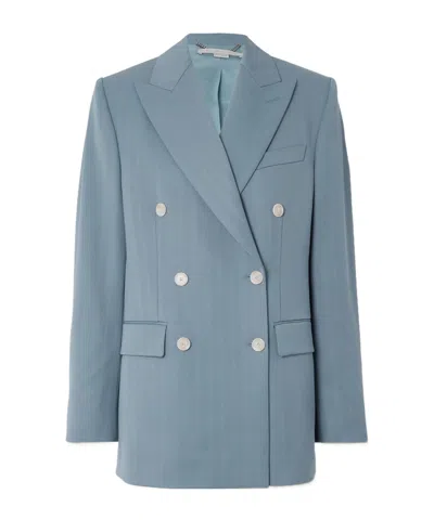 Stella Mccartney Lapel Long-sleeved Suit Jacket In Blue
