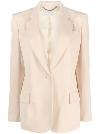 Stella Mccartney Lapel Suit Jacket In Nude