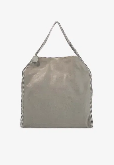 Stella Mccartney Large Baby Bella Faux Leather Shoulder In Gray
