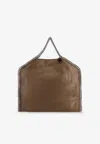 Stella Mccartney Large Falabella Faux Leather Shoulder Bag In Green
