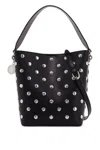 STELLA MCCARTNEY LARGE FRAYME BUCKET BAG WITH STUDS