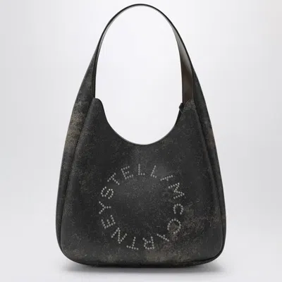 Stella Mccartney Large Hobo Bag With Aged Effect And Logo