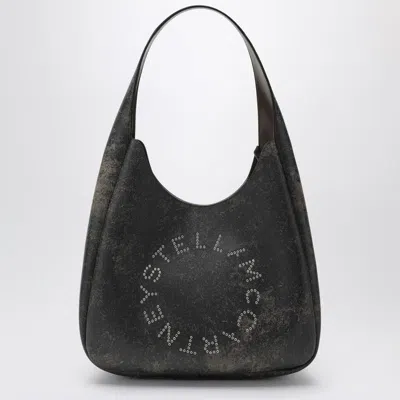 Stella Mccartney Large Hobo Bag With Aged Effect And Logo