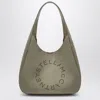 Stella Mccartney Large Khaki Hobo Bag With Logo