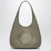 Stella Mccartney Large Khaki Hobo Bag With Logo