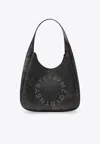 Stella Mccartney Large Logo Slouchy Aged Hobo Bag In Brown