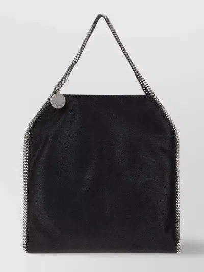 Stella Mccartney Large Rectangular Shaggy Deer Handbag With Metal Chain Handles