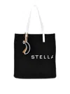 Stella Mccartney Large Shopping Bag With Dual Contrast Handles And Decorative Charm In White