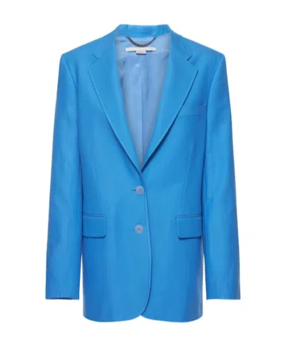 Stella Mccartney Large Silhouette Suit Coat In Blue