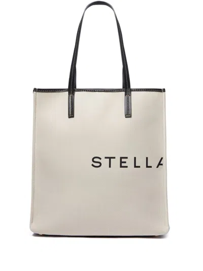 STELLA MCCARTNEY LARGE SMC CANVAS TOTE BAG