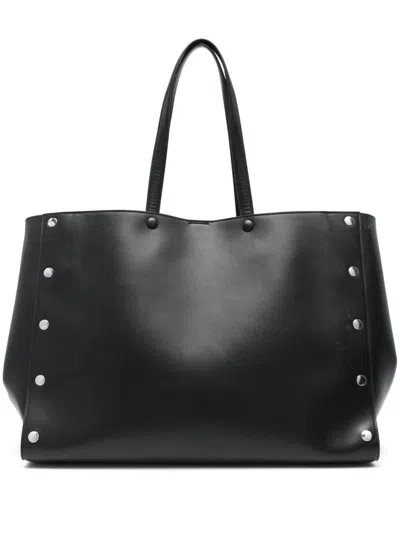 Stella Mccartney Large Stella Studs Tote Bag In Schwarz