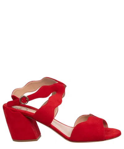 Stella Mccartney Laurena Heeled Sandals In Red