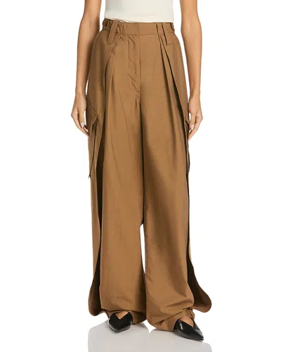 Stella Mccartney Layered Cargo Pants In Brown