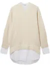 Stella Mccartney Layered Cashmere Jumper In Neutrals