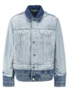 Stella Mccartney Layered Denim Jacket In Blue