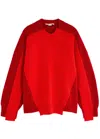 Stella Mccartney Layered-effect Cable-knit Wool Jumper In Multicoloured 1