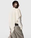 Stella Mccartney Layered Panel Long Sleeve Semi-sheer Shirt In Buttercream