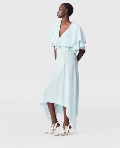 STELLA MCCARTNEY LAYERED SHORT SLEEVE SEMI-SHEER MIDI DRESS