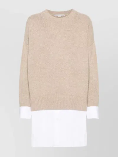 STELLA MCCARTNEY LAYERED WOOL AND COTTON KNITWEAR