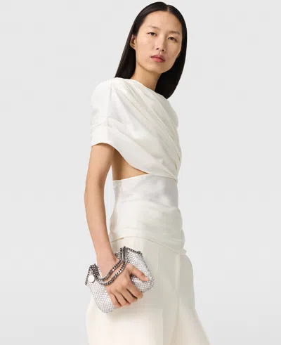 Stella Mccartney Layered Wrap Top In Cream