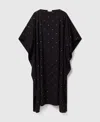 Stella Mccartney Lead-free Crystal Caftan Dress In Black