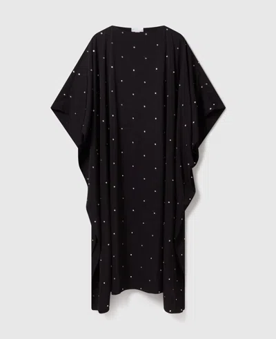 Stella Mccartney Lead-free Crystal Caftan Dress In Black
