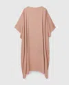 Stella Mccartney Lead-free Crystal Caftan Dress In Dusty Rose Pink