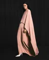 Stella Mccartney Lead-free Crystal Cape Gown In Dusty Rose Pink