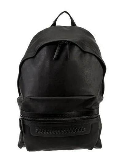 Pre-owned Stella Mccartney Leather Backpack In Black