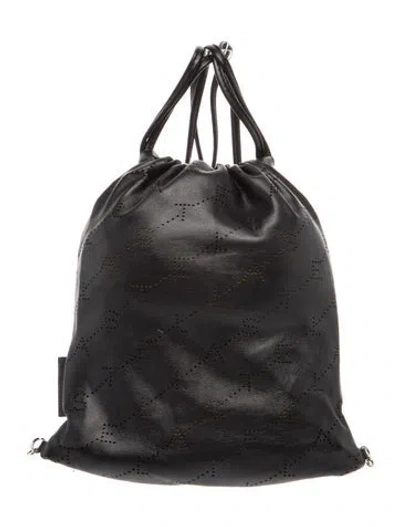 Pre-owned Stella Mccartney Leather Backpack In Black