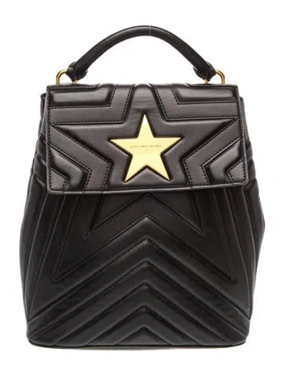 Pre-owned Stella Mccartney Leather Backpack In Black