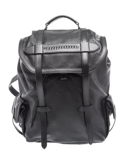 Pre-owned Stella Mccartney Leather Backpack In Gray