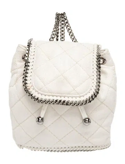 Pre-owned Stella Mccartney Leather Backpack In White