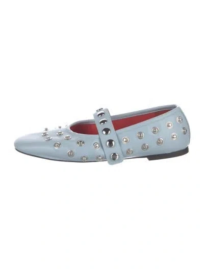 Pre-owned Stella Mccartney Leather Ballet Flats In Blue