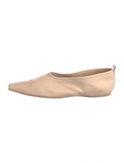 Pre-owned Stella Mccartney Leather Ballet Flats In Neutrals