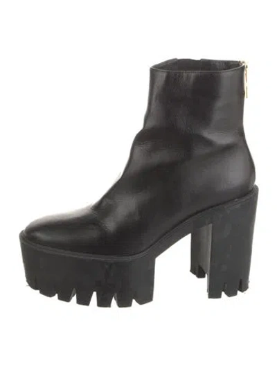 Pre-owned Stella Mccartney Leather Boots In Black