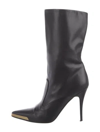 Pre-owned Stella Mccartney Leather Boots In Black