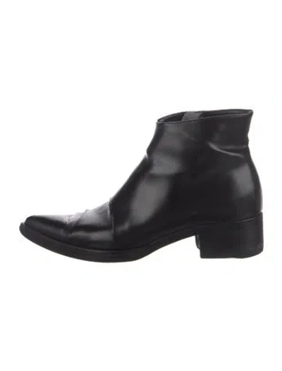 Pre-owned Stella Mccartney Leather Boots In Black
