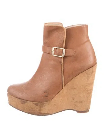 Pre-owned Stella Mccartney Leather Boots In Brown
