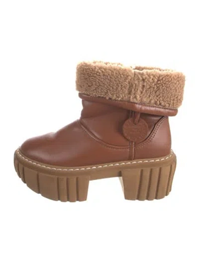 Pre-owned Stella Mccartney Leather Boots In Brown